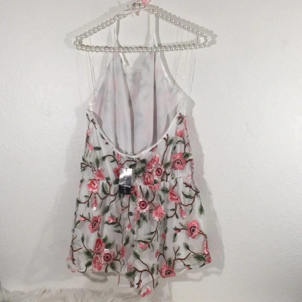 Fashion Nova Vines And Climbers Romper Floral L - Picture 9 of 12